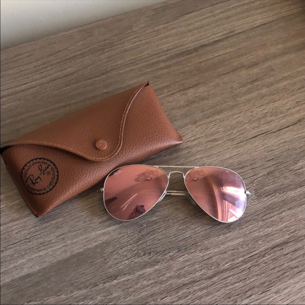 RAY BAN PINK AVIATORS 😎